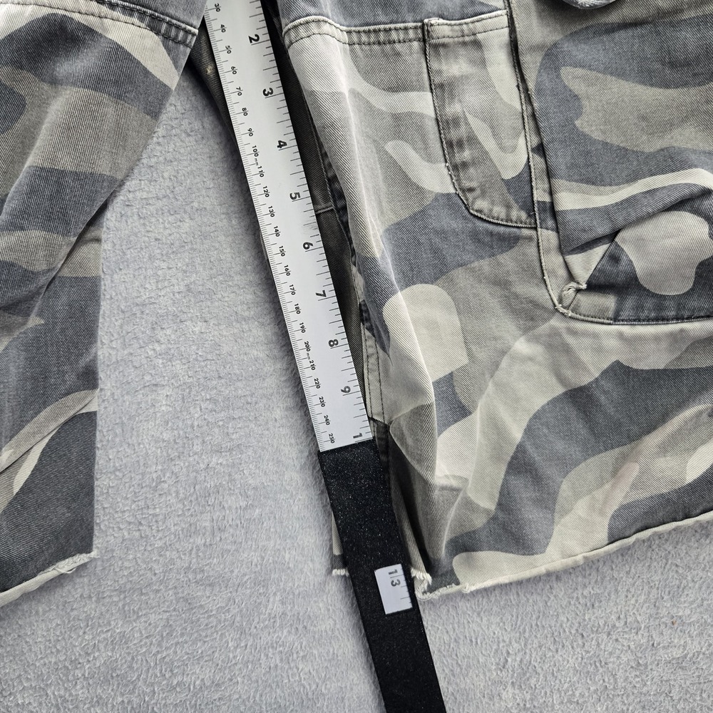 Armani Exchange Men Shorts 32 Gray Cargo Camouflage Belted Grunge Skater Y2K - Picture 7 of 10